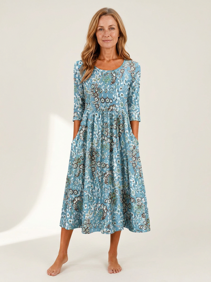 Coastal Garden Pocket Maxi Dress