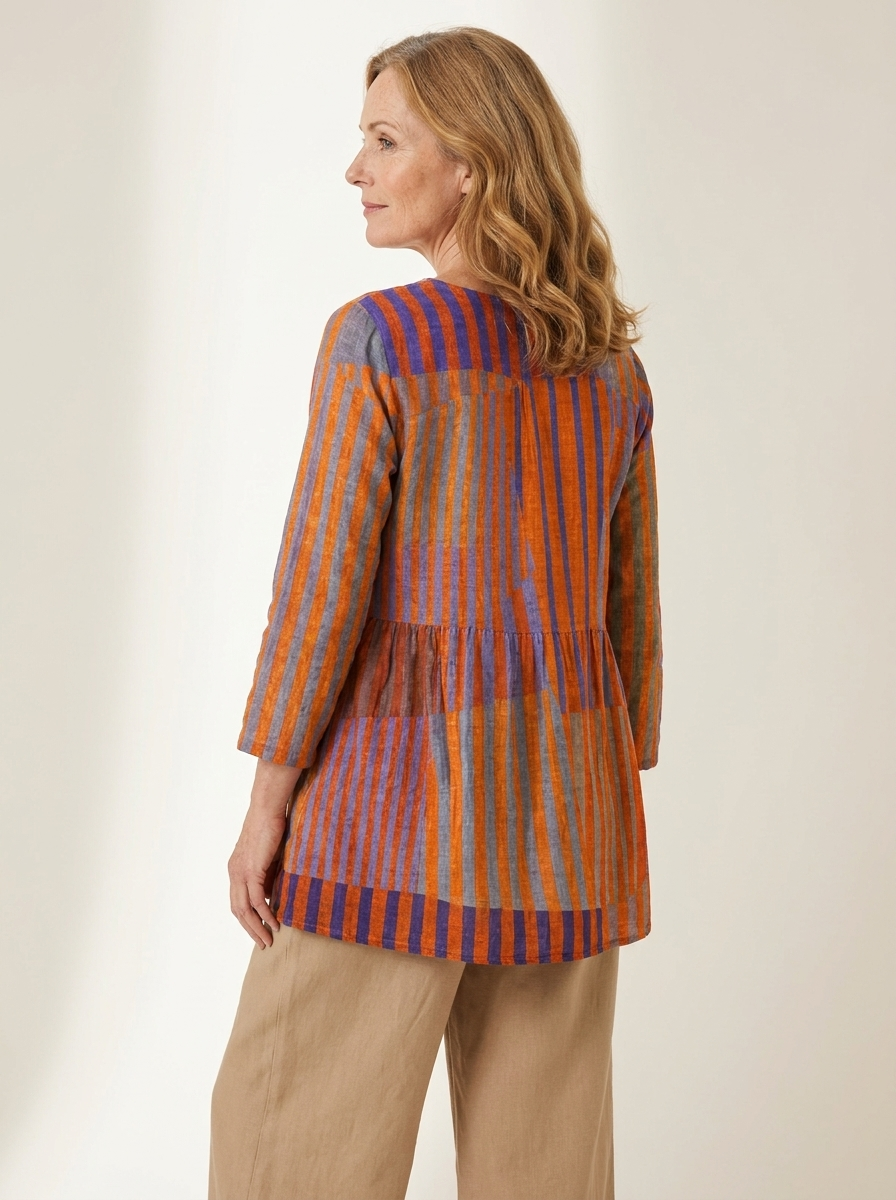 Nadia | Long Blouse with V-Neck