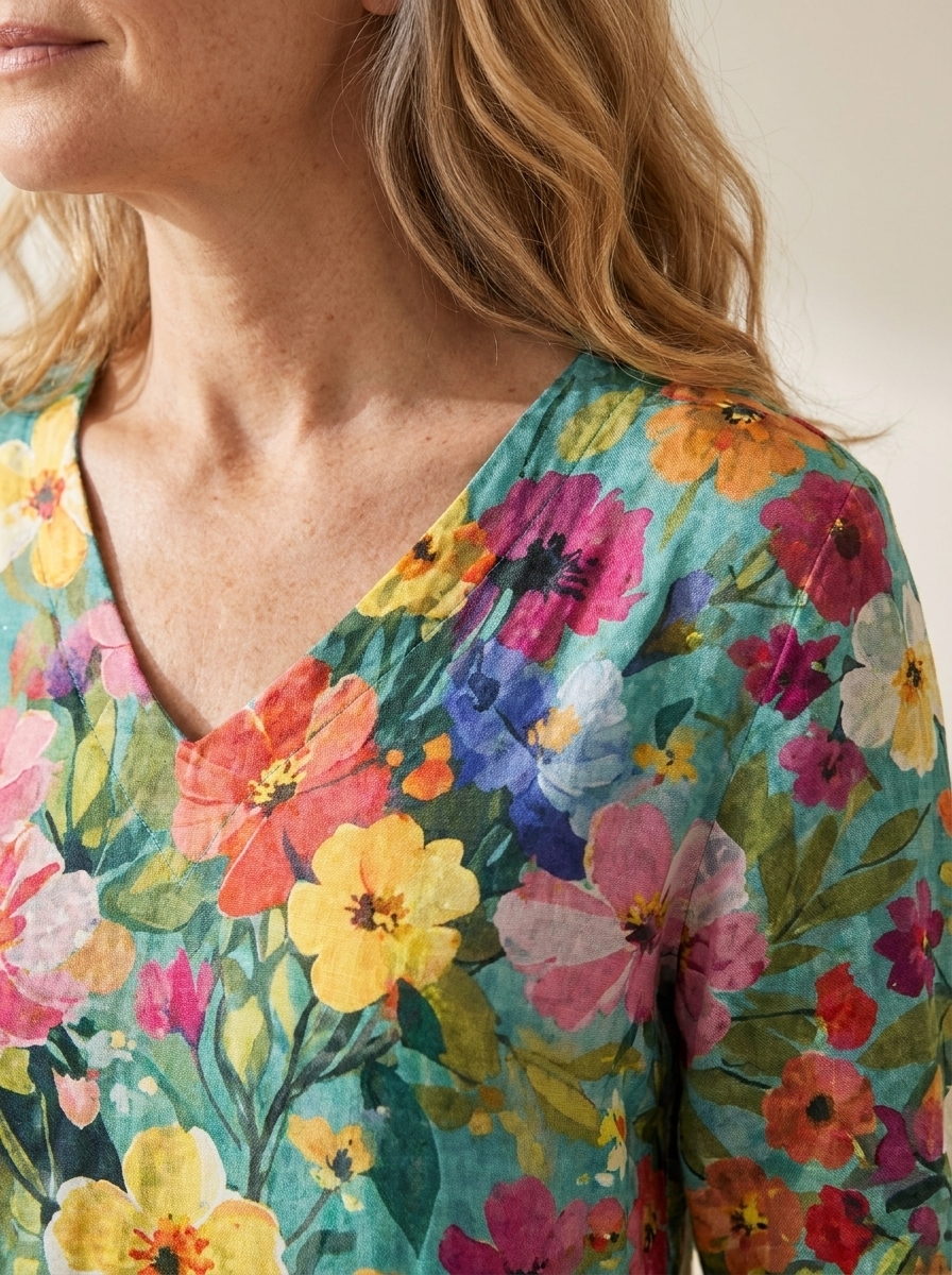 Nora | Long Blouse with V-Neck