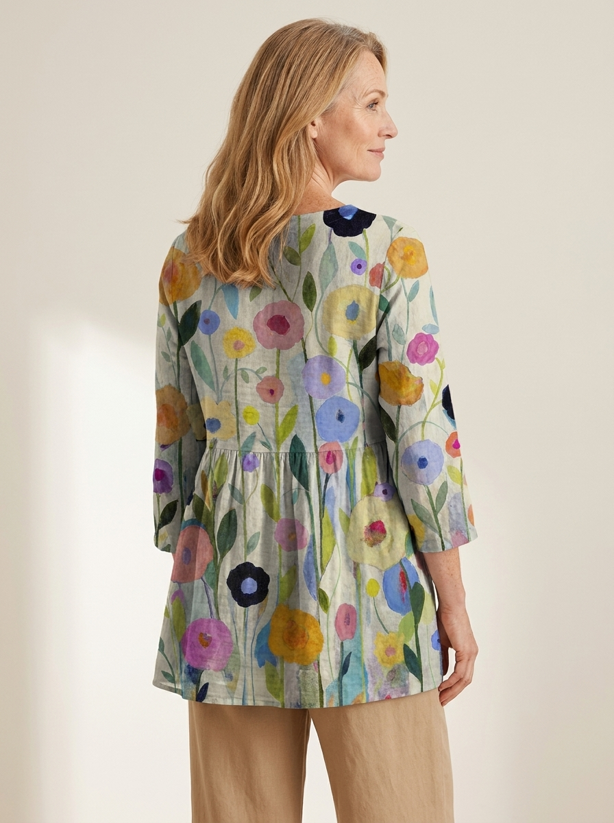 Louise | Long Blouse with V-Neck