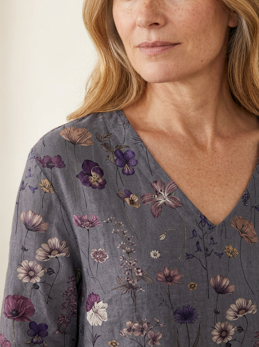 Audrey | Long Sleeve Blouse with V-Neck