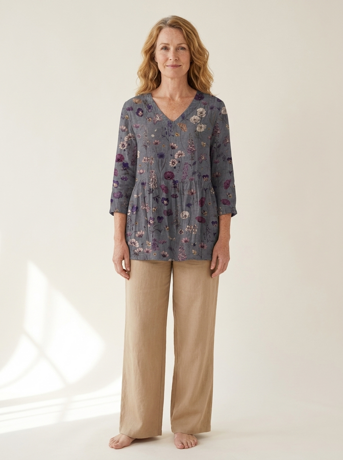 Audrey | Long Sleeve Blouse with V-Neck