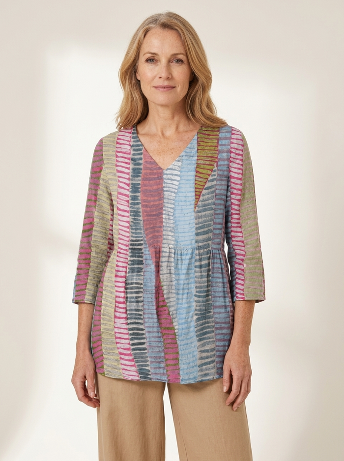 Anais | Long Blouse with V-Neck