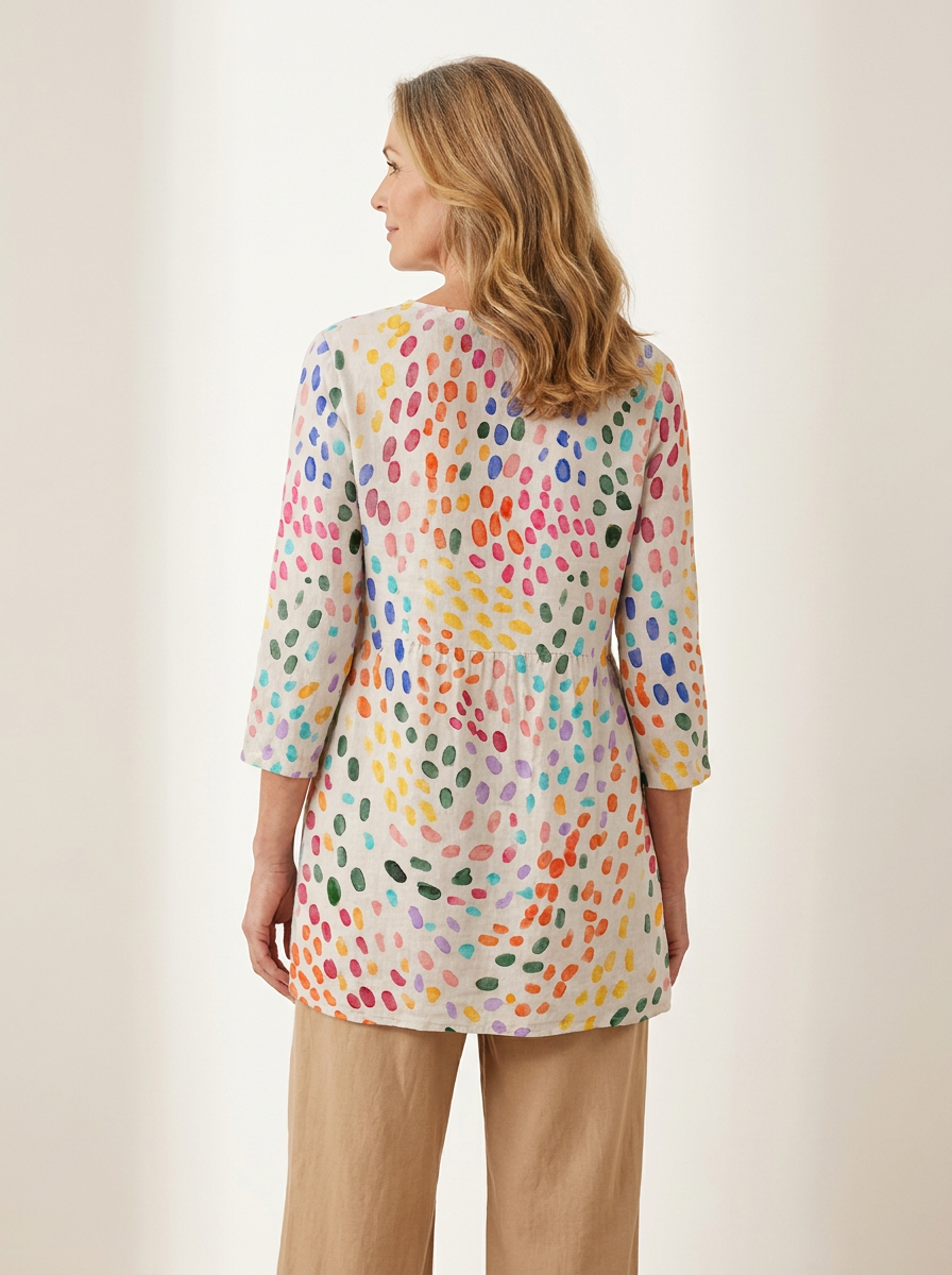 Pauline | Long Blouse with V-Neck