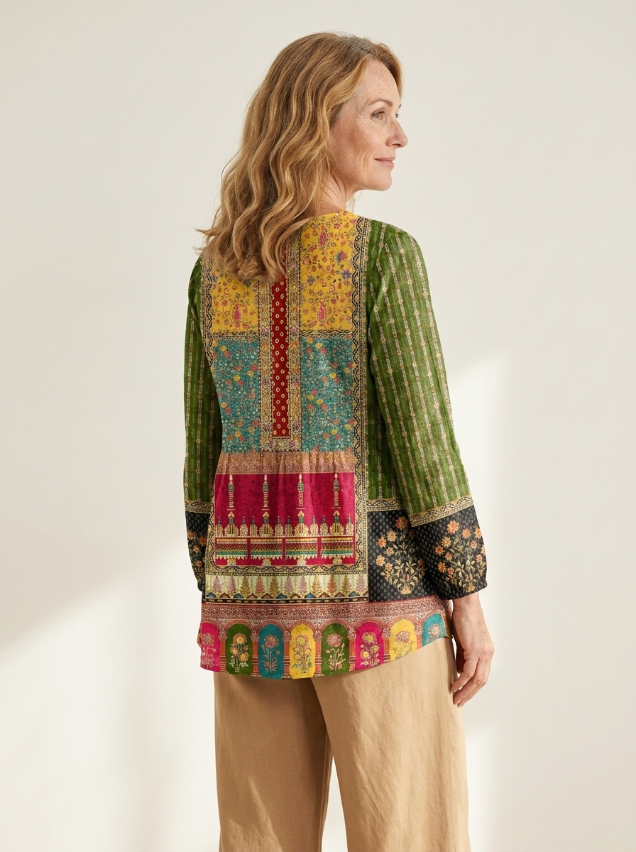 Emilie | Long Blouse with V-Neck
