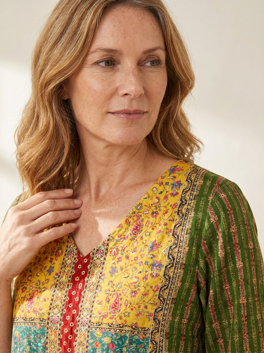 Emilie | Long Blouse with V-Neck