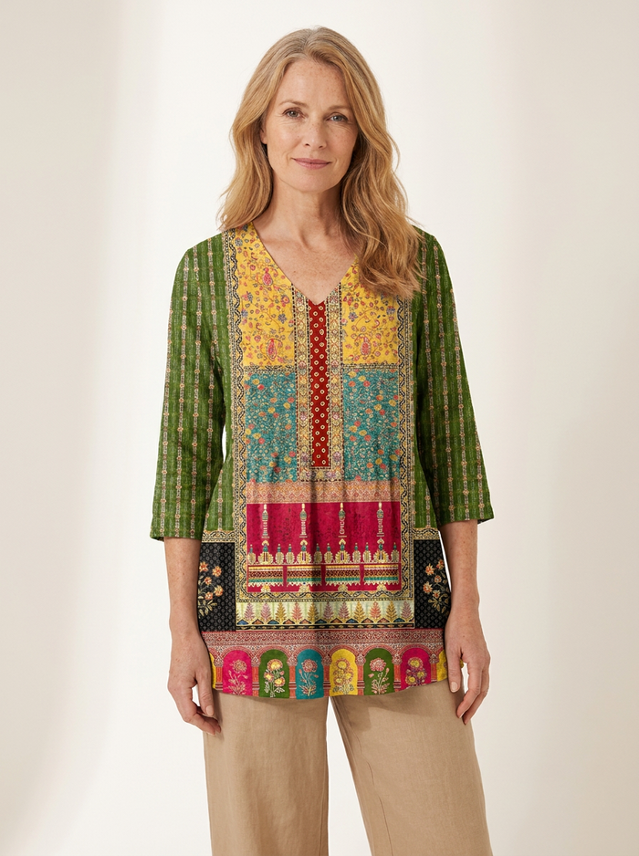 Emilie | Long Blouse with V-Neck
