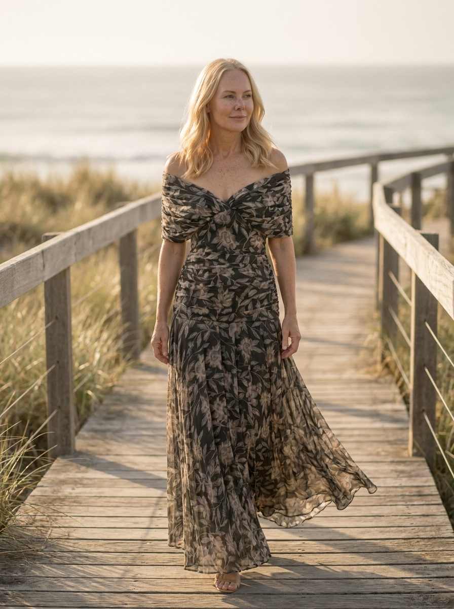 Madison | Elegant Botanical Dress