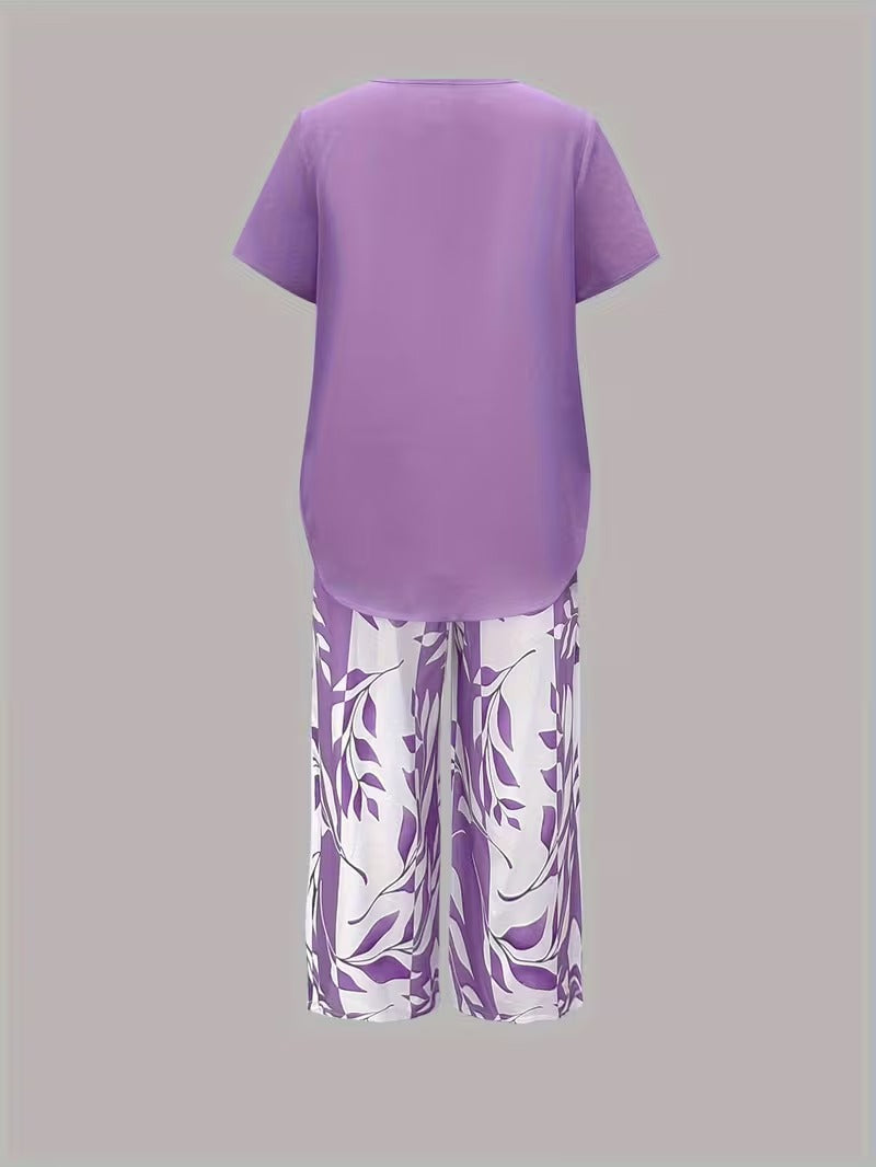 Casual Leaf Print Two-Piece Set Co-ord – Whitemore & Daughters