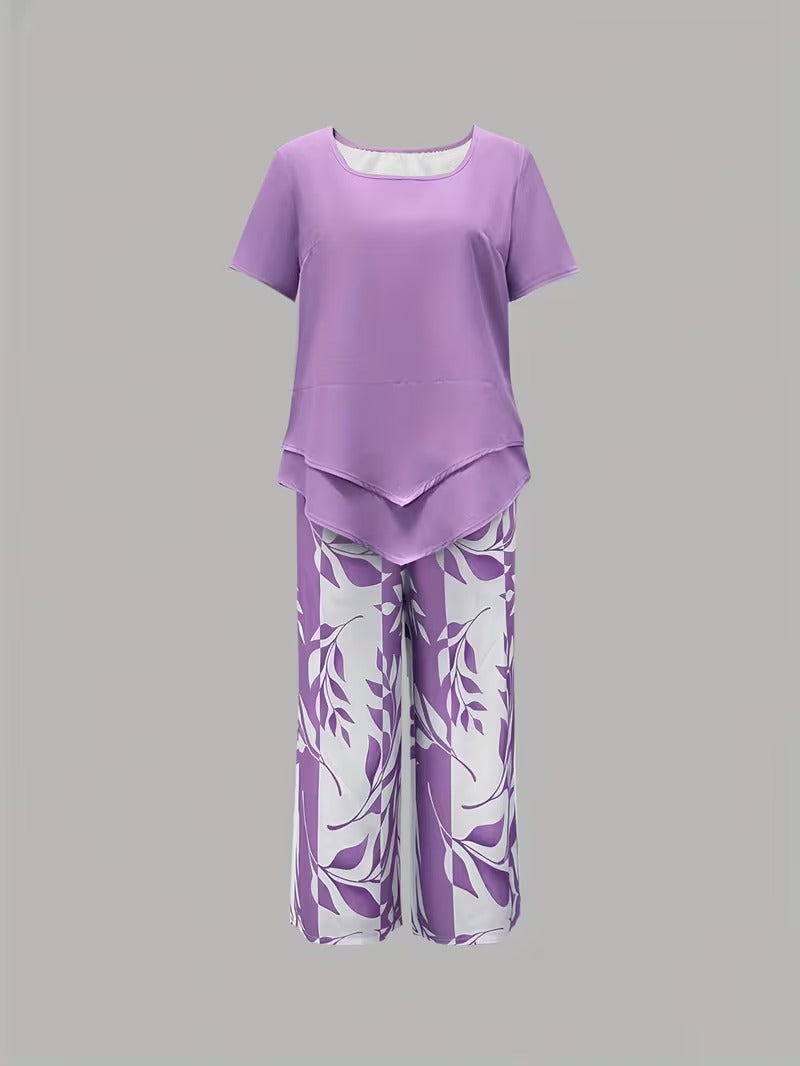 Casual Leaf Print Two-Piece Set Co-ord – Whitemore & Daughters